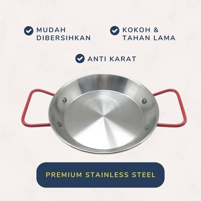 PAELLA PAN WAJAN DATAR PAN DATAR KOREA STAINLESS STEEL