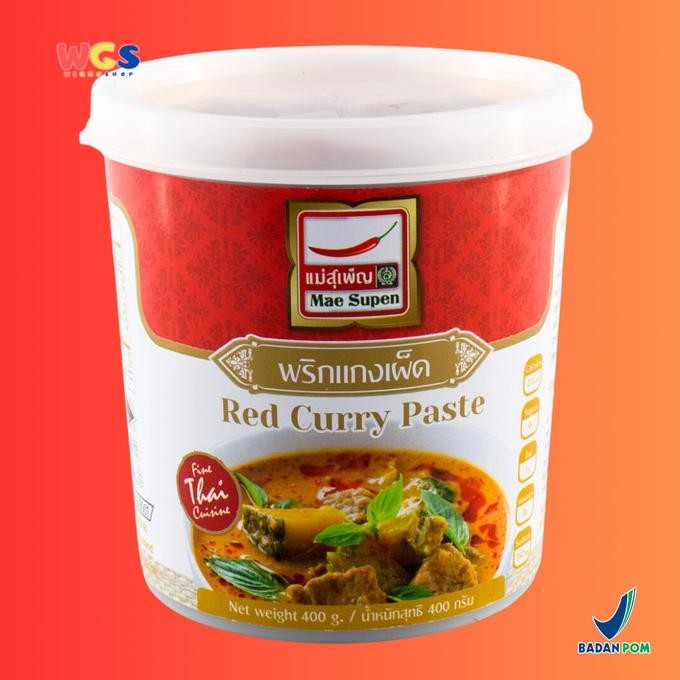 

Mae Supen Red Curry Paste 400g - Pasta Kari Merah Otentik Thailand murah