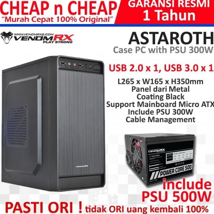 BEBAS ONGKIR - VenomRX Inarius + PSU 500W Case Casing PC Komputer Venom RX Kingpin