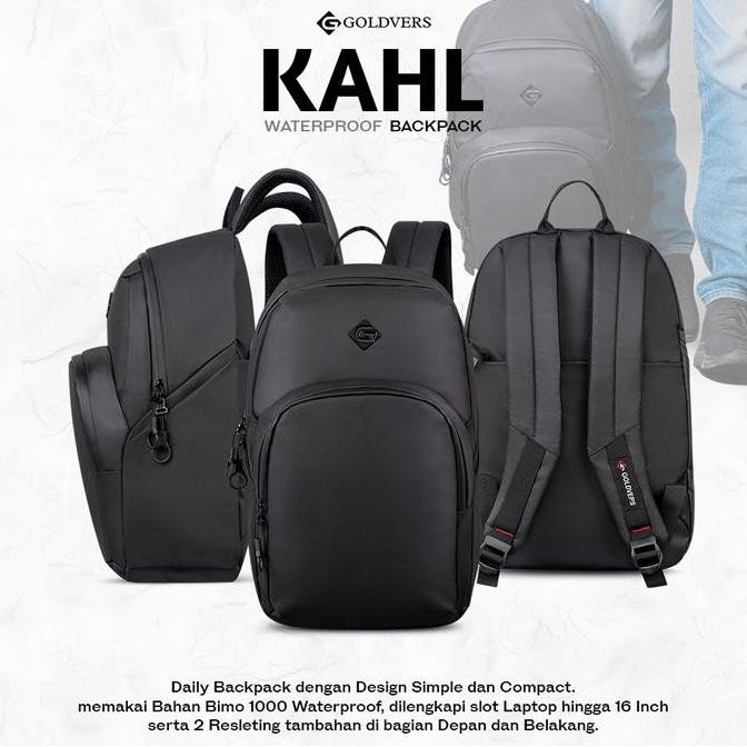 Promo Goldvers Tas Ransel Pria Waterproof Anti Air Tas Laptop 14Inch - Goldiesbags