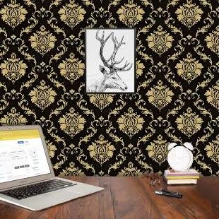 Sale Promo [Bayar Ditempat] Paket 5 Roll [Size 45Cm X 4,5M] Wallpaper Dinding 3D Motif Elegant / Wal