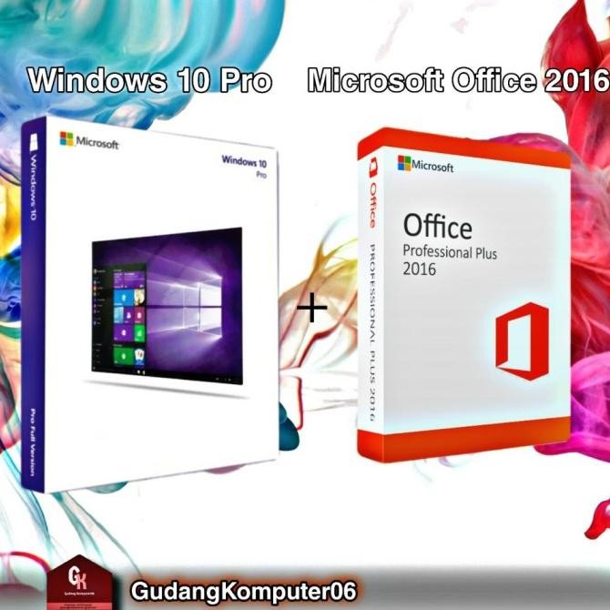 Windows 10 pro & Office 2016 pro plus key aktivasi 32/64bit ori