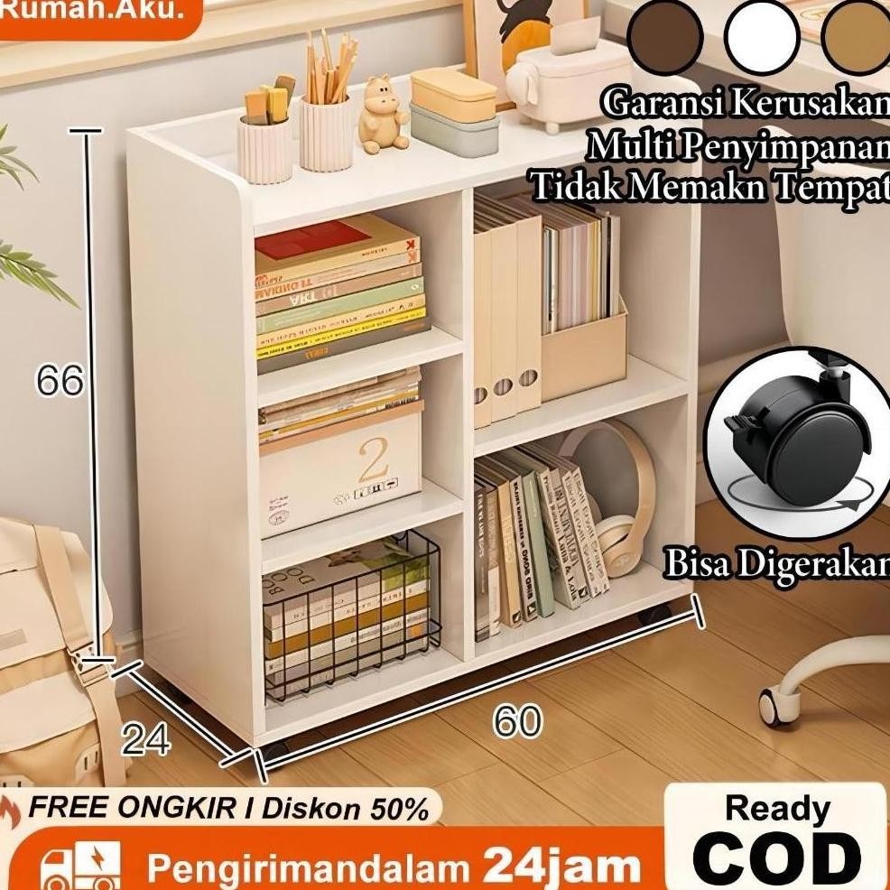 Lemari Buku Bisa Bergerak Lemari Kayu Lemari Buku Anak Lemari Mainan Lemari Serbaguna Lemari Hias Le