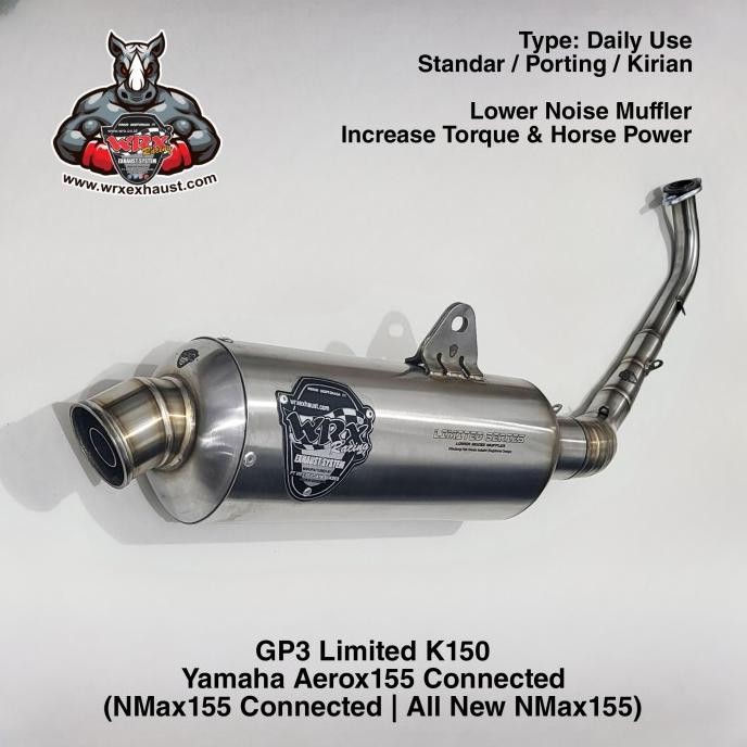 Knalpot WRX GP3 Limited K150 New Aerox155