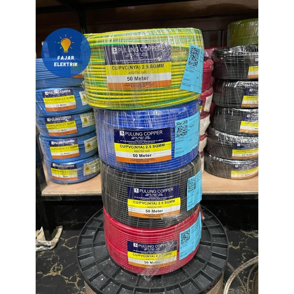 KABEL LISTRIK PULUNG NYA 1X2,5 MM / 2,5 MM 1ROLL ( 50 METER)