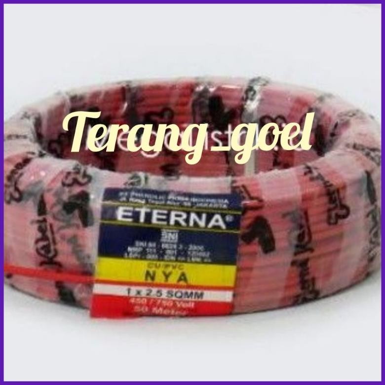 Kabel Listrik Eterna NYA 1 x 2,5 50 Meter Engkel / Kabel Eterna Tunggal NYA 1x 2,5 50 Meter