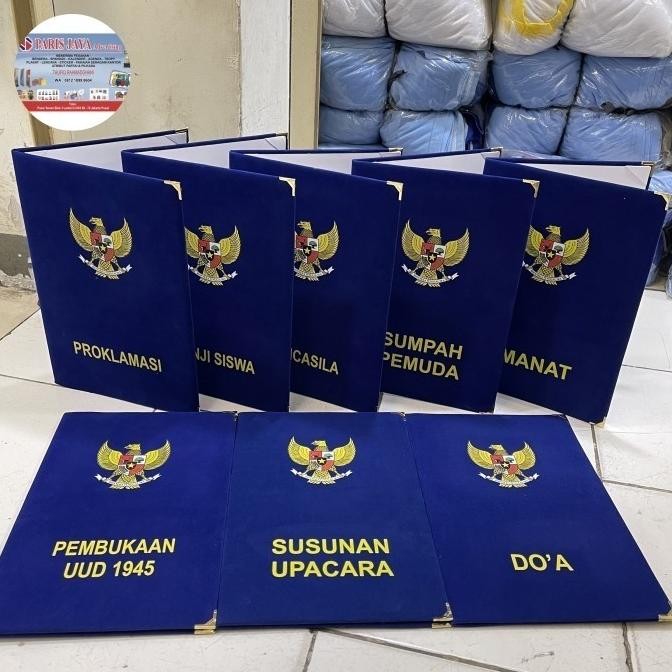 

|| FARISMAL / map sekolah map bludru kantor map upacara bendera 1set full ||~~~