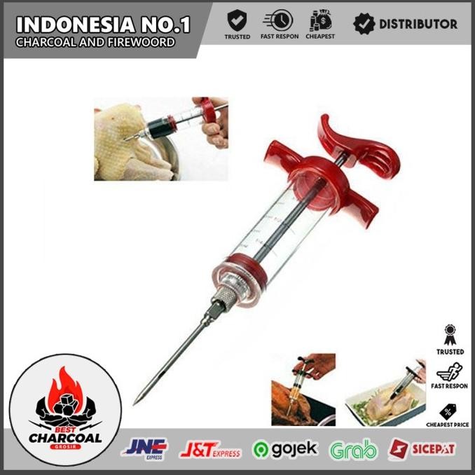 

Suntik Bumbu Marinasi Daging BBQ Seasoning Injector TERMURAH