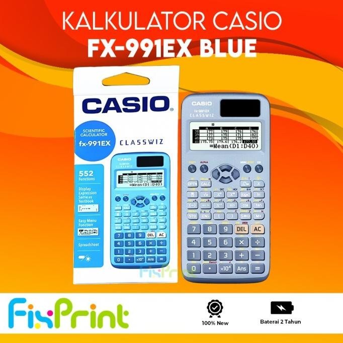 

Promo! Casio Fx-991Ex - Kalkulator Sekolah/Kuliah Calkulator Ilmiah Fx-991 Ex Hitam Black Blue Pink Original New Bergaransi Resmi