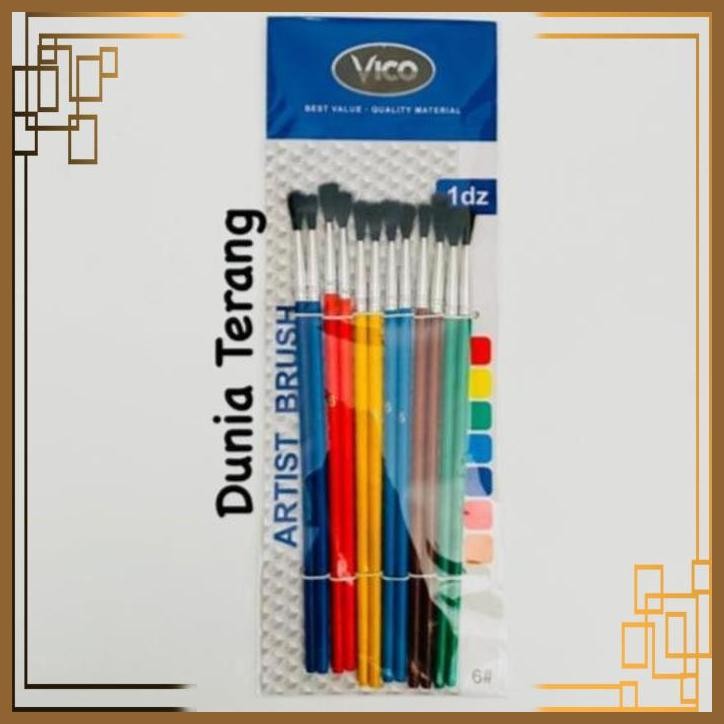 

[DTG] 1 BJ KUAS GAMBAR VICO BULU HITAM - ARTIST BRUSH 6 8 10 12 KUAS CAT AIR