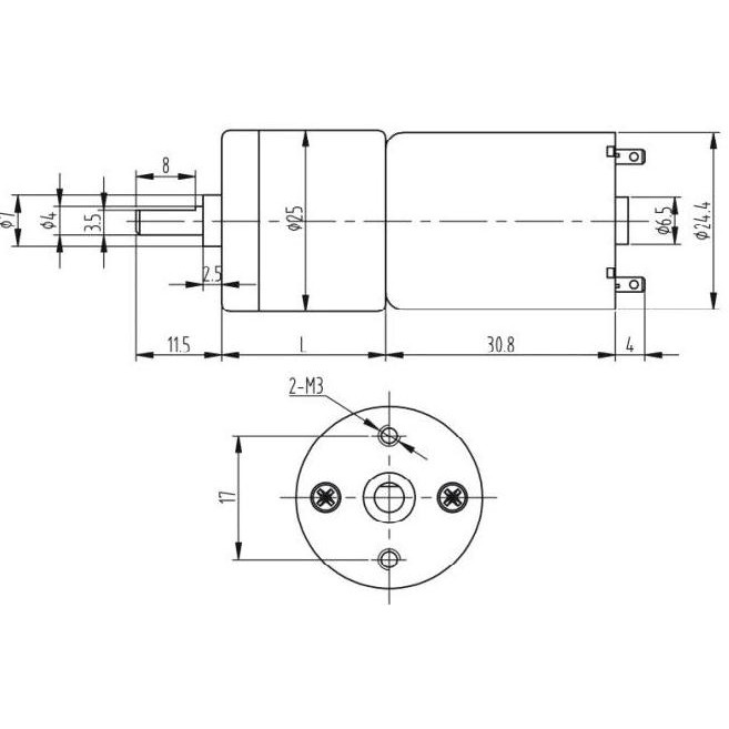 Motor Dc Gearbox 12V 1000 Rpm Jga25-370 New Stok