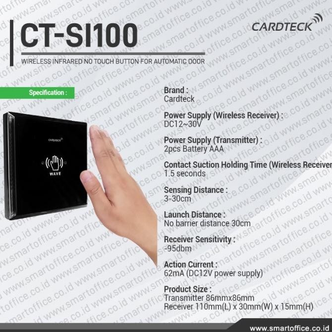 

Grosir Wireless No Touch 1 Button 1 Receiver Autogate Autodoor Cardteck Si100