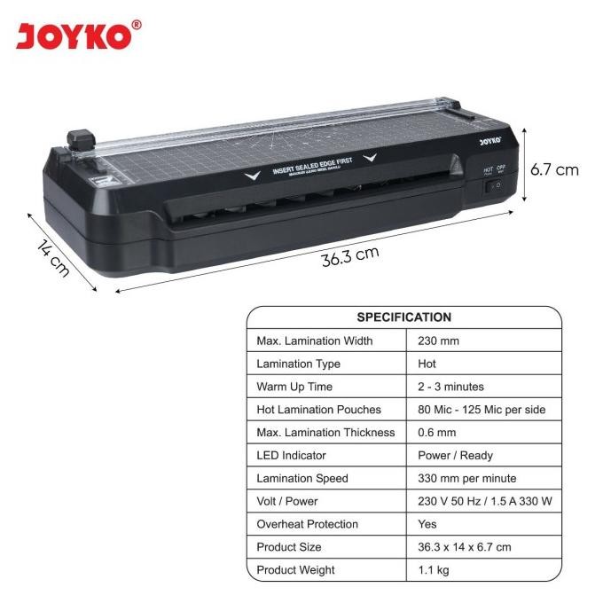 

Promo Mesin Laminating Machine Joyko Lm 06 Lm-06 F4 A4 Ktp A5 Folio