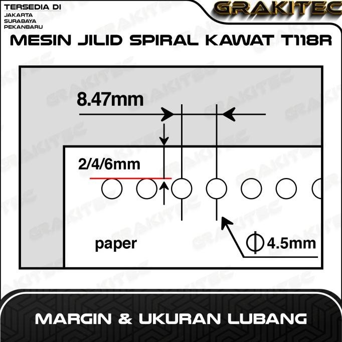 

Grosir Mesin Jilid Spiral Kawat A4 T118R Td-13 Td-130 Grakitec