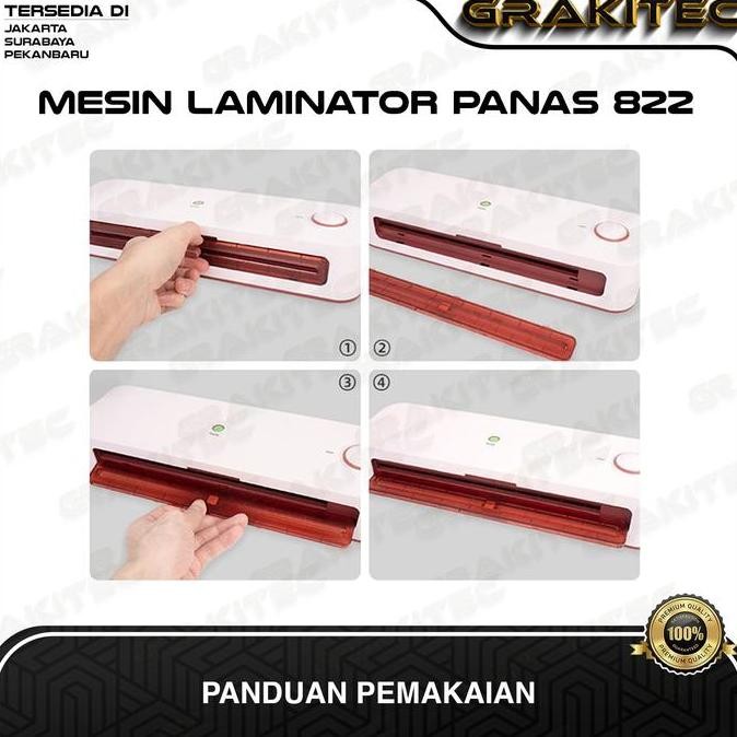 

Murah Mesin Laminating A4/F4 4In1 (230Mm) 821/822/825 Fitur Combo Laminating + Paper Trimmer + Emergency Button