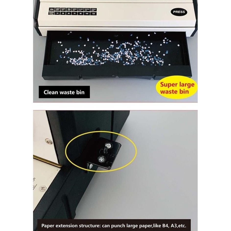 

Sale Mesin Jilid Binding Kawat Wire Lubang Bulat Folio F4-A3, Gemet 31Wfo