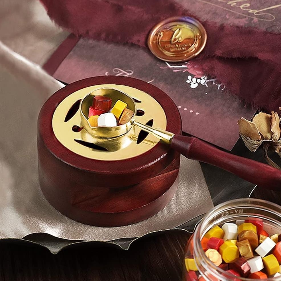 

GA24 Tungku Peleleh Lilin Segel Bahan Kayu Wax Seal Stamp Wax Furnace Tungku Kompor Wax Seal Hemat