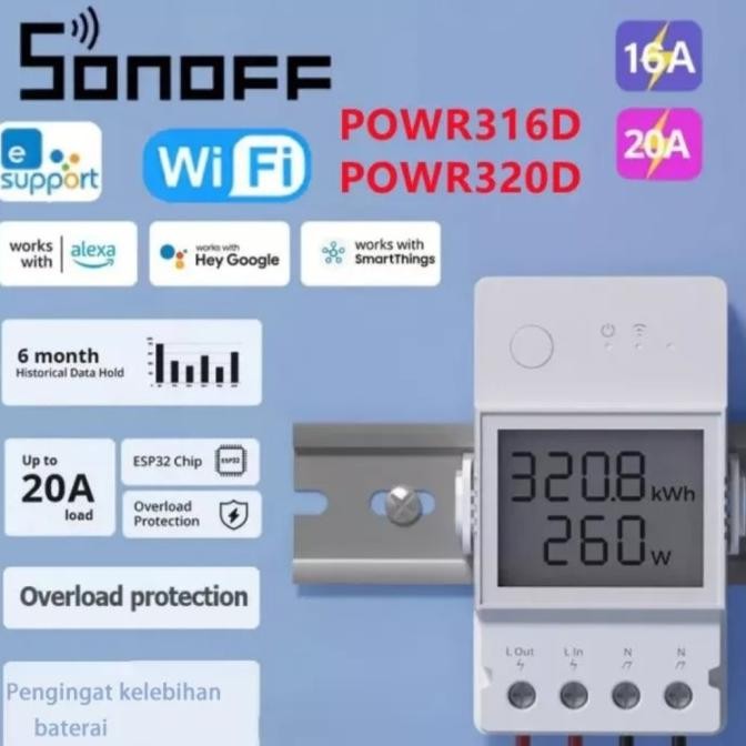

Sale Sonoff Pow Elite Watt Meter Powr316D Powr320D