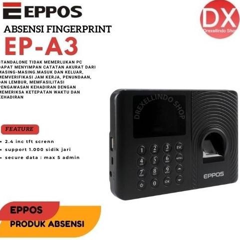 

Sale Mesin Absensi Eppos Fingerprint Attendance Ep-A3