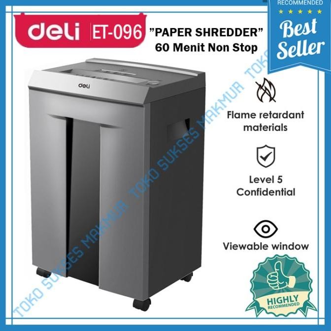 

Grosir Paper Shredder Deli Et096 - Mesin Penghancur Kertas 60 Menit Non Stop