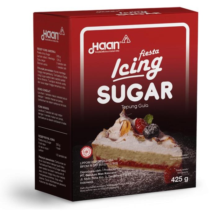 

HAAN ICING SUGAR FIESTA 425gram - Bubuk Gula Halus Serba Guna murah