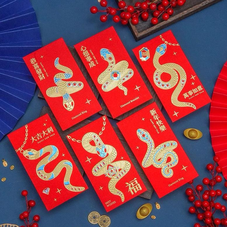 

Special Promo ANGPAO 3D PANJANG ISI 6 PCS SNAKE DRAGON IMLEK tahun naga hongpao lucu premium o Termurah