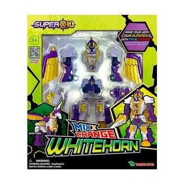 Young Toys Super 10 Mix and Change Robot White Horn
