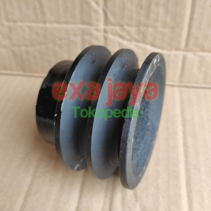 Pulley Pully B2 - 3 Inch As 18 19 20 22 24 25 28 30 Mm Puli Besi Cor New Stok