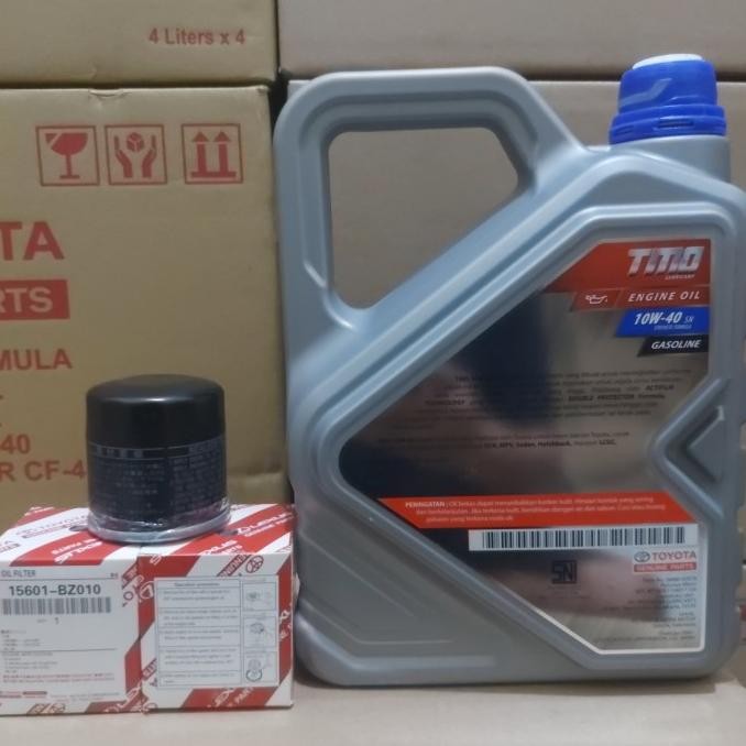 Promo Paket Ganti Oli Toyota Tmo 10W-40 + Filter Oli Avanza Calya Rush Sigra Terios Granmax