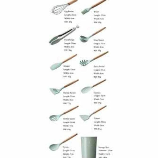 Grosir [Cod] Set Alat Perlengkapan Masak Dapur Rumah Tangga Lengkap Sendok Sayur Spatula Silicon Sil