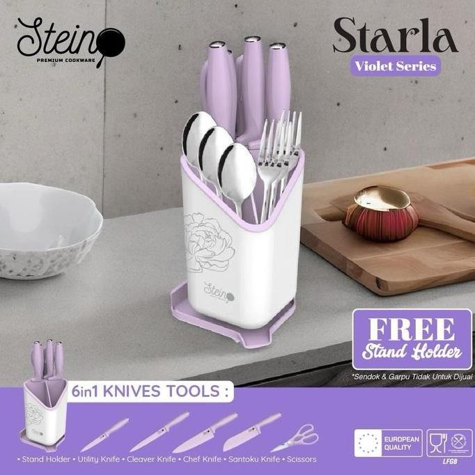 Promo Stein Steincookware Starla Knives Set Pisau + Dudukan Steincookware