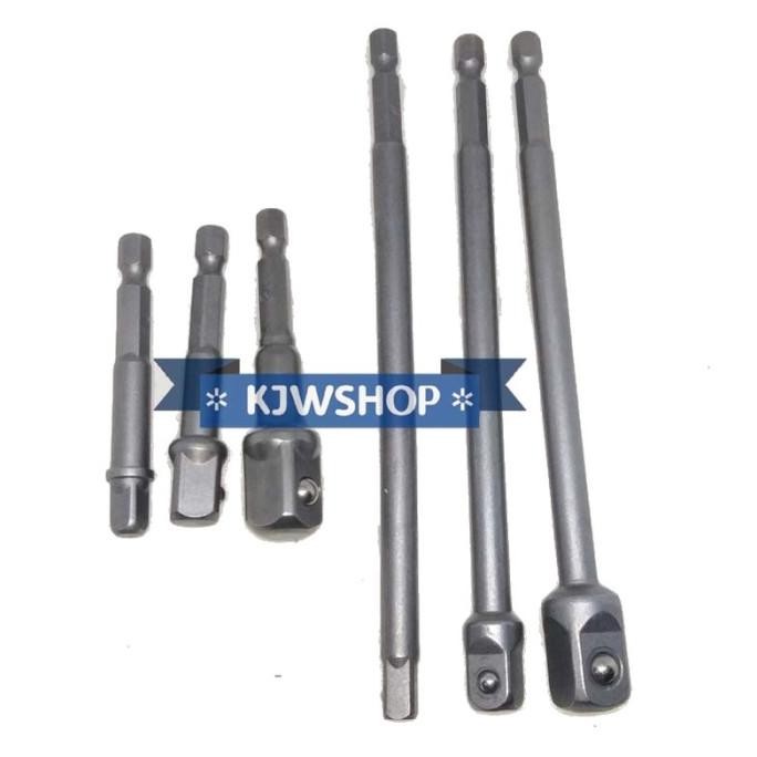 Sambungan Bor Kunci Sok Power Extension Bar Set Sock 6pcs Sock Set Impact Adapter Set 6pcs Panjang 6