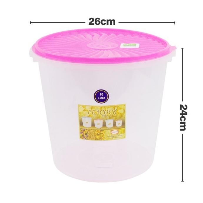 SHINPO Toples Plastik Dengan Tutup 10 Liter Sealware Jar SPO-SIP-610