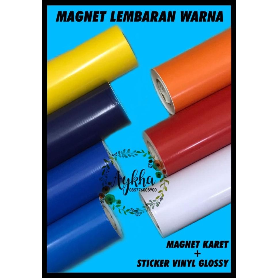 

Magnet Lembaran Sheet Rubber Sticker Stiker Skotlet Vinyl Glossy Warna Co