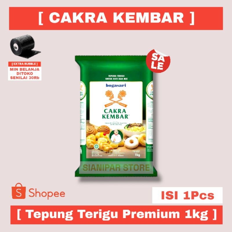

CAKRA KEMBAR TEPUNG TERIGU PREMIUM PCK 1000g - 1kg