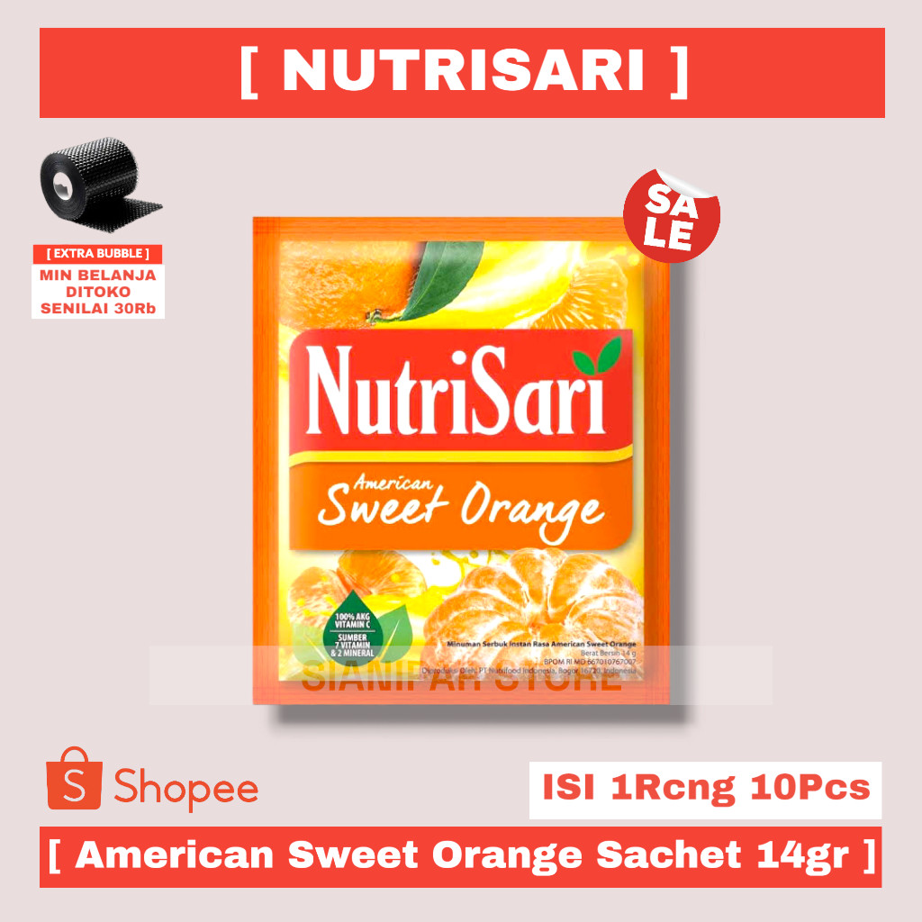 

NUTRISARI INSTANT DRINK AMERICAN SWEET ORANGE SCT 14g