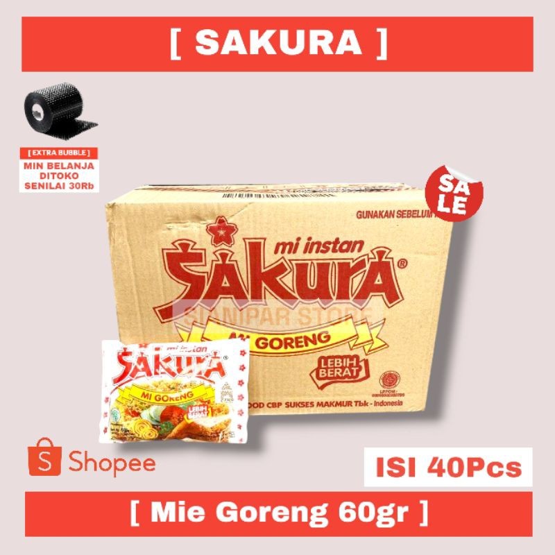 

Sakura Mie Instant Goreng / Mie Instant Goreng Sakura 60g - 1 Dus / Karton 40pcs