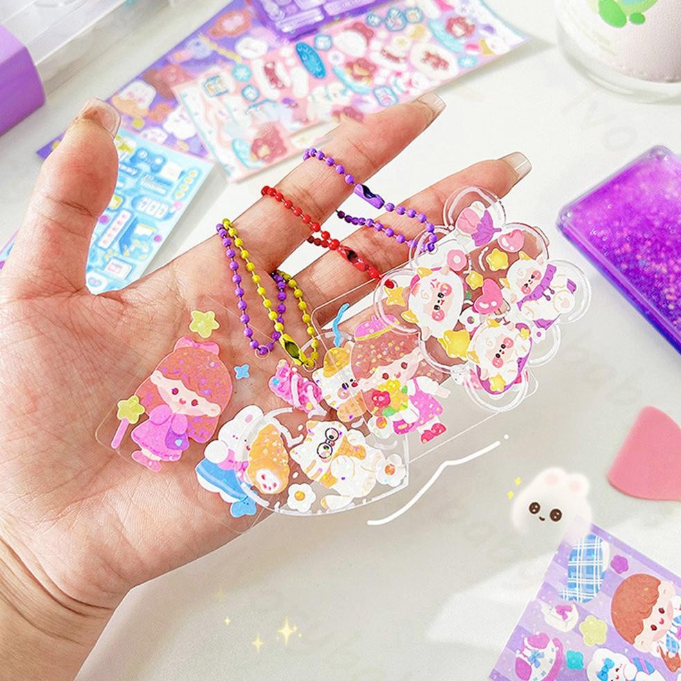 Ivorybaby DIY Gantungan Kunci Akrilik Guka Set Mainan Kreatif Anak Diy Guka Set