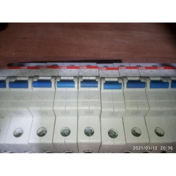 MCB ABB 4A biru original modifikasi anti jeglek anti panas MCB ABB biru 4A modif 6A sampai 50A