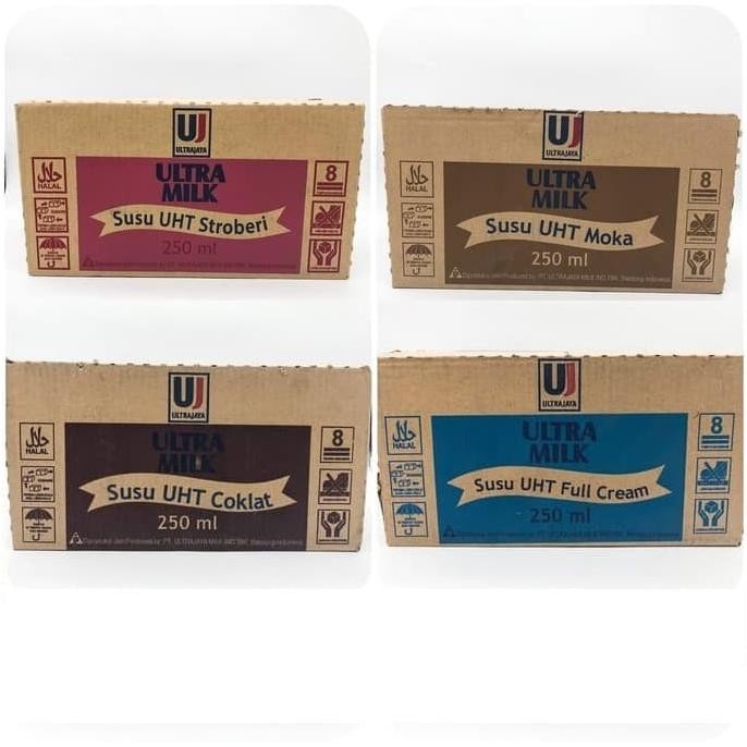 

Susu Ultra Milk 250ml All Varian SURABAYA 250 ml ultrajaya ultramilk