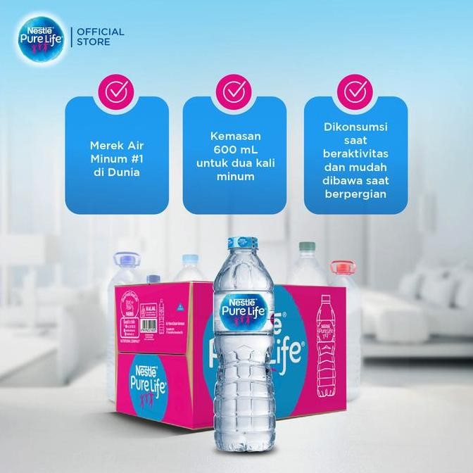 

Sale Promo - Nestle Pure Life 10 Karton 600Ml (240 Botol)