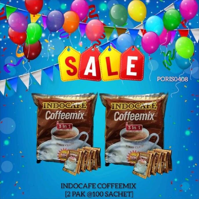 

Sale [2 Pak X 100 Sachet] Indocafe Coffeemix 3 In 1