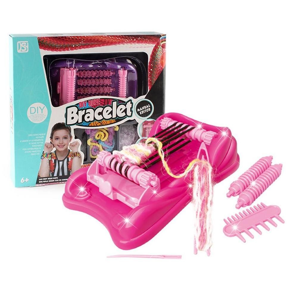 Mesin Tenun Rajut Knitting Ikat Rambut Bandana Mainan Anak Perempuan DIY Knitting Merajut