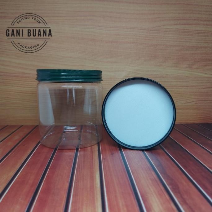 (Good) TOPLES TABUNG/JAR 600ML TUTUP ALMUNIUM HITAM/HIJAU TUA