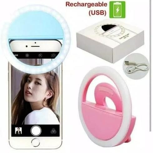 [Good] Ring Light Lampu Mini Jepit HP LED Portabel Selfie Light