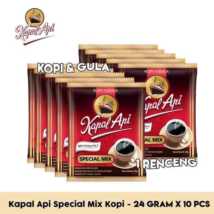 

Promo Kopi Kapal Api Spesial Mix 1Dus Isi 12Renceng 23Gr Kopi 3In1 Robusta Bubuk