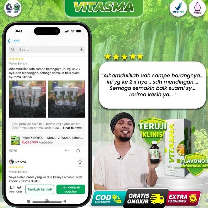 

Promo Paket 1 Botol Vitasma - Madu Herbal - Bantu Masalah Pernapasan Dan Paru - Bahan Herbal Honey