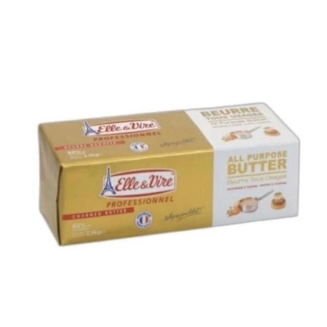 

Sale Elle & Vire Butter All Purpose 82 Persen Unsalted/Tawar 2.5Kg Khusus Instant Kurir