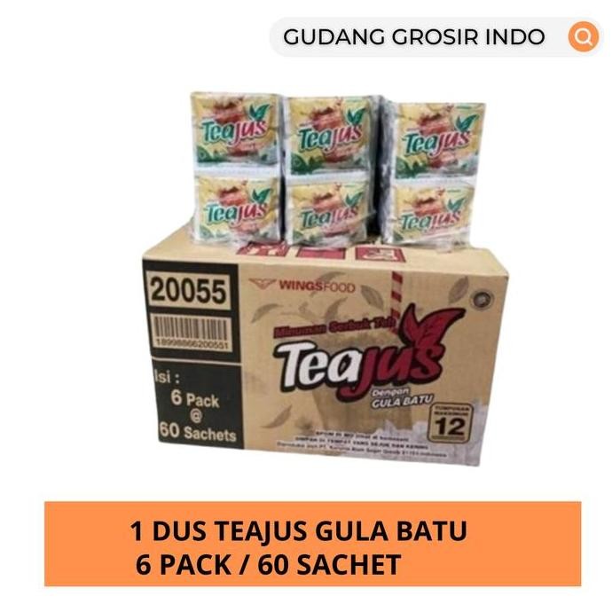 

Sale Tea Jus Rasa Gula Batu 1 Dus 8Gr X 60 Pcs Minuman Teh Serbuk Instan Sachet