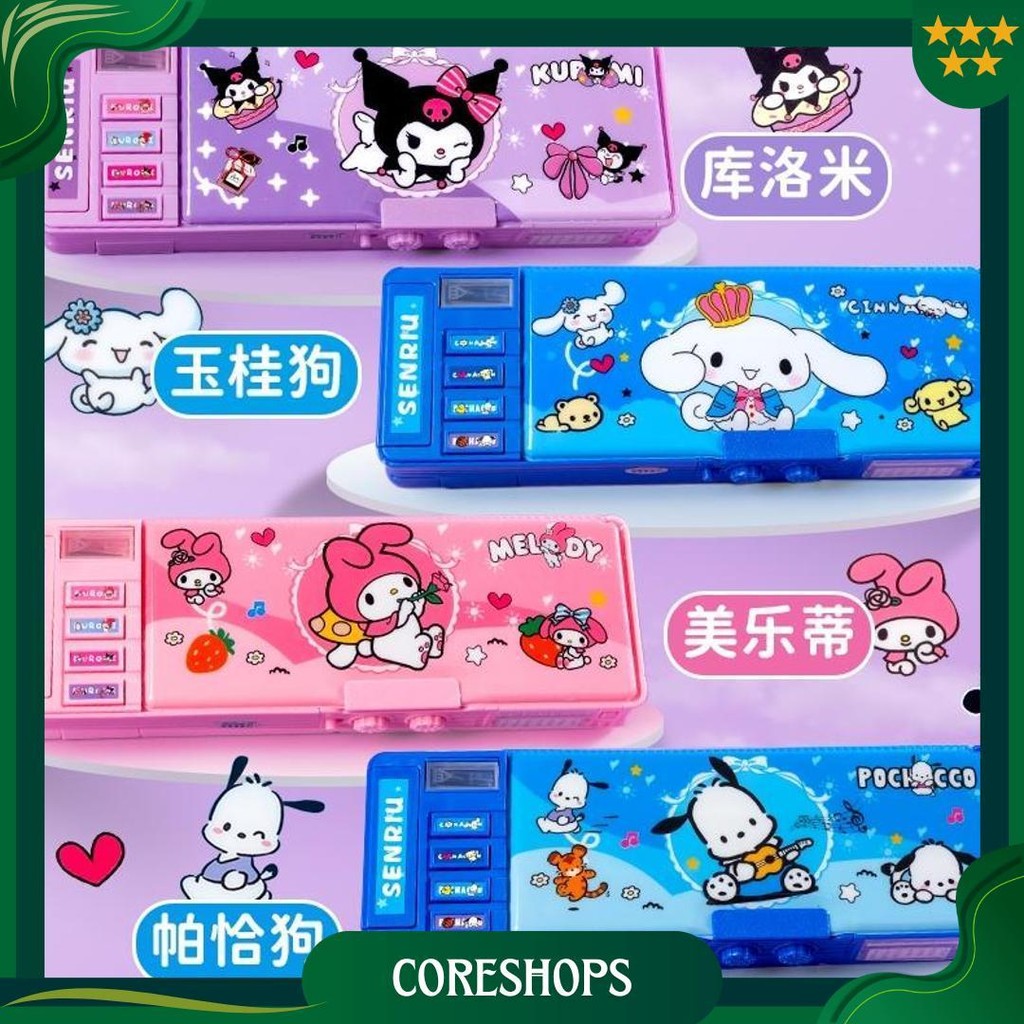 

Password Kuromi Sandi Kotak Pensil Kotak Alat Tulis Stationary Case Dengan Kunci Pin Password Boneka Lucu Berkapasitas Besar Tempat Pensil Lapis Ganda Multifungsi Rautan Pensil Ori